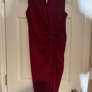 Bar III Deep Red Midi Dress